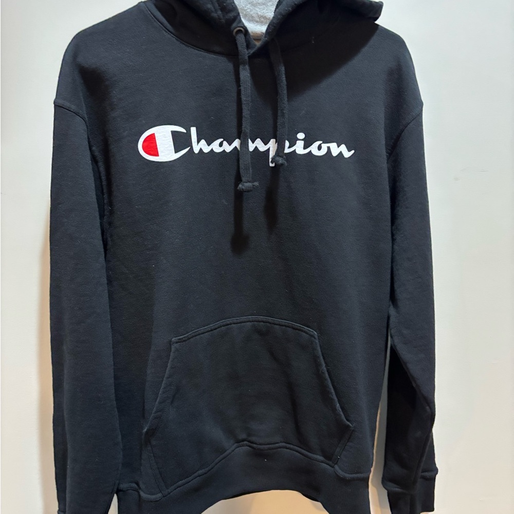 Champion Men's Black Hoodie Sweater